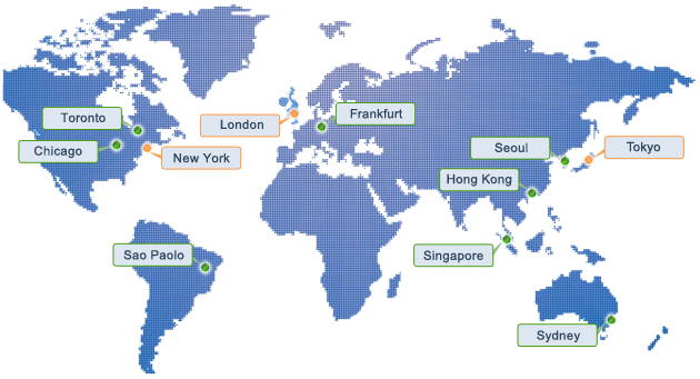 stock markets map